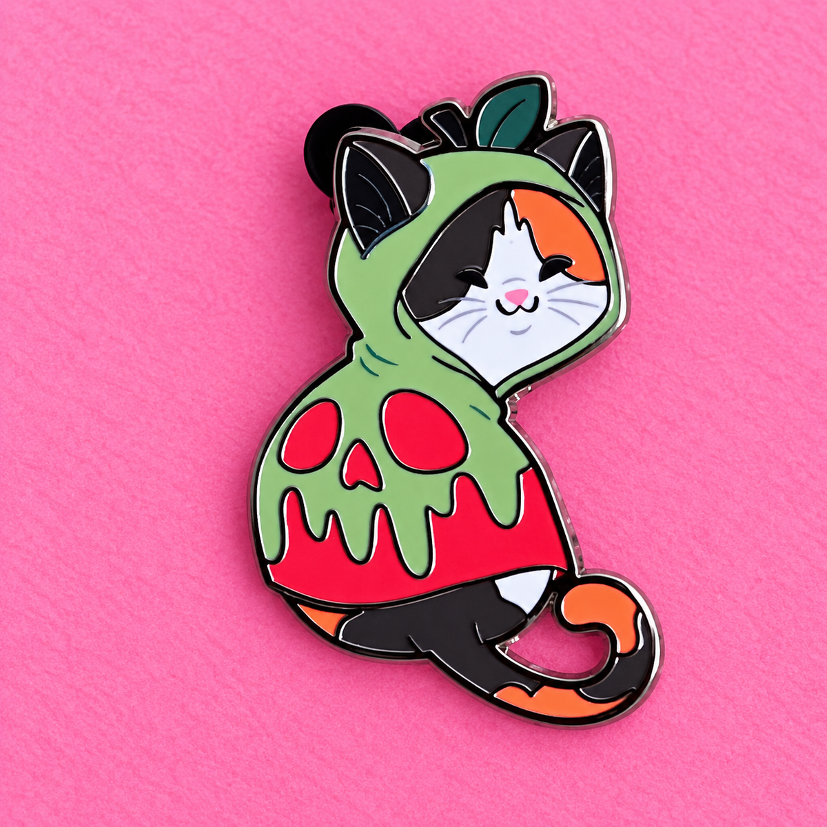 Limited Release Halloween Cats and Dogs Pin - Poisoned Apple Cat